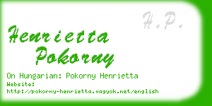 henrietta pokorny business card